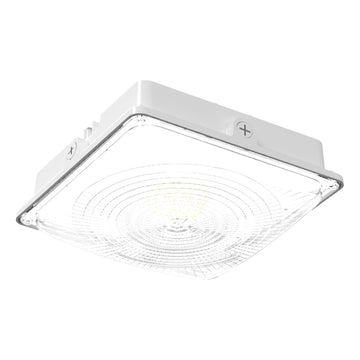 35W LED Canopy Light: 5700K Daylight, 4550LM, IP65 Waterproof, 0-10V Dimmable, UL Listed - Suitable for Surface or Pendant Mounting in Gas Stations, Outdoor Areas, White