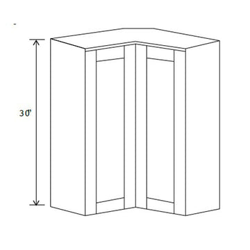 Easy Reach Corner Cabinet - 24 W X 30 H X 12 D -Charleston White