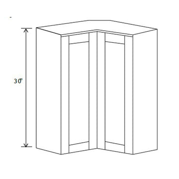 Easy Reach Corner Cabinet - 24W x 30H x 12D - Grey Shaker Cabinet - RTA