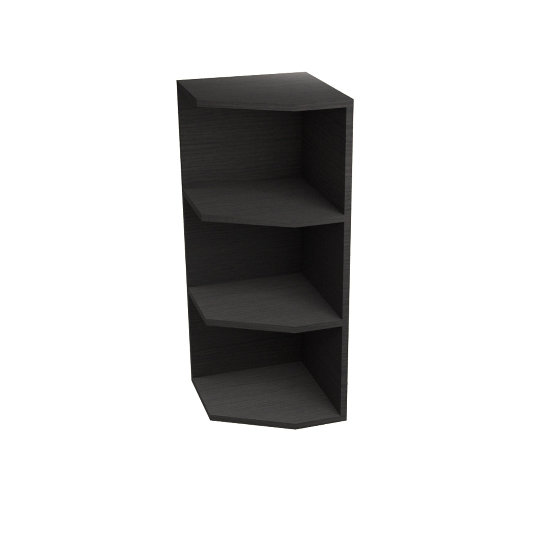 RTA - Dark Wood - End Wall Shelf Base Cabinets | 12"W x 36"H x 12"D