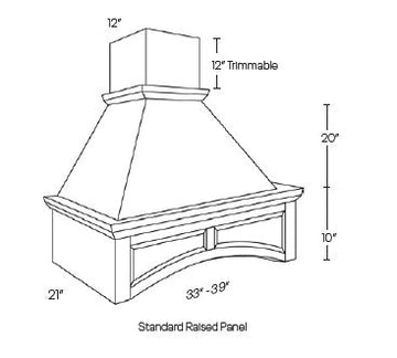 RTA - Richmond White - Arched Wood Hood | 33