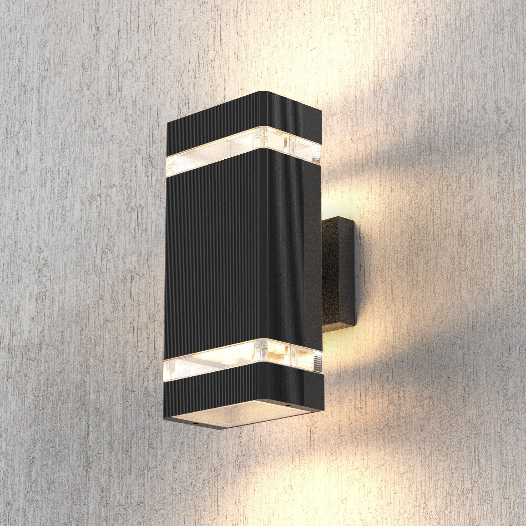 12W LED Wall Lights - Double Side Up & Down - AC100- 277V Square - 3000K - IP65 Rated - Modern Wall Lamp