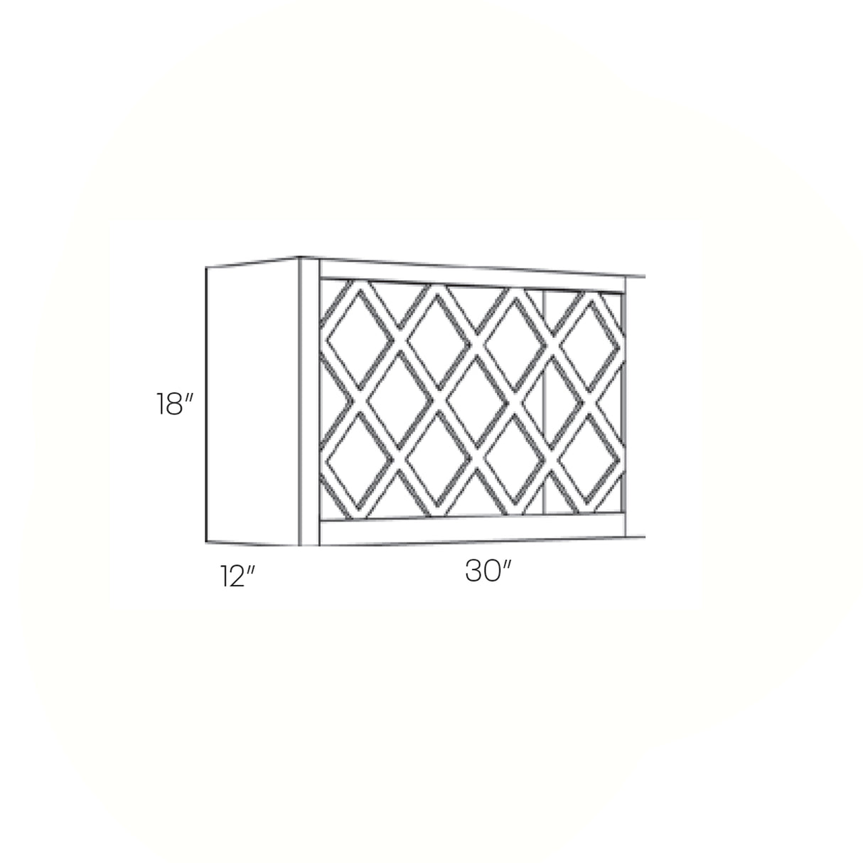 Richmond Stone - Wine Rack Cabinet | 30"W x 18"H x 12"D