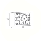 Richmond Stone - Wine Rack Cabinet | 30"W x 18"H x 12"D