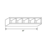 Wall Wine Cube Cabinet - 30W X 6H X 12D - Blue Shaker Cabinet