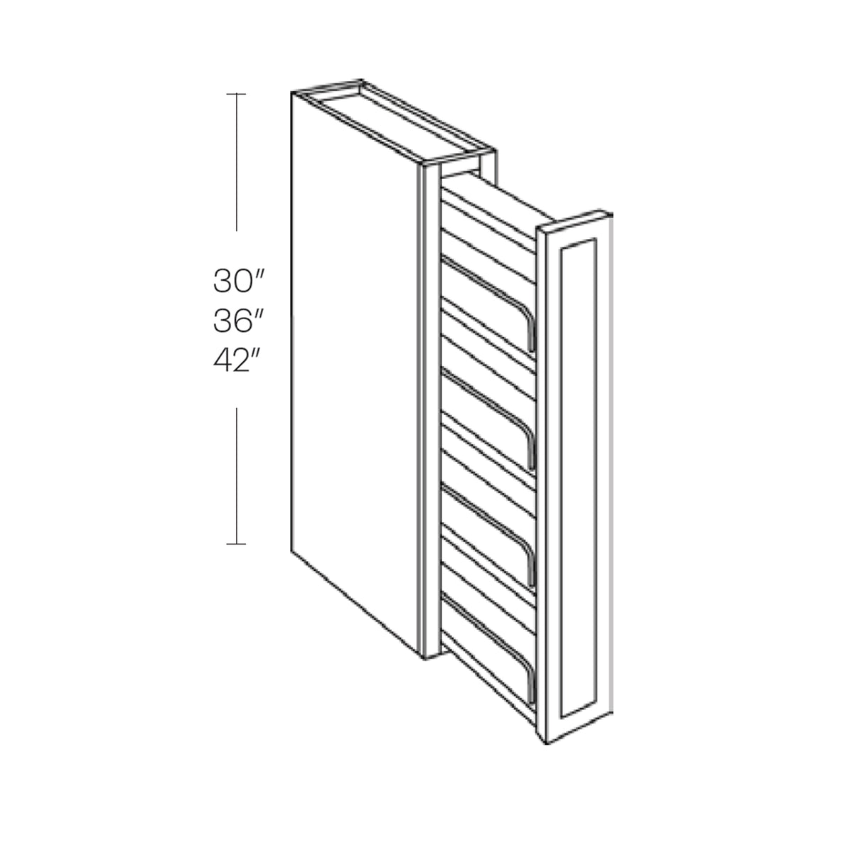 Richmond Stone - Wall Spice Cabinet | 6"W x 30"H x 12"D