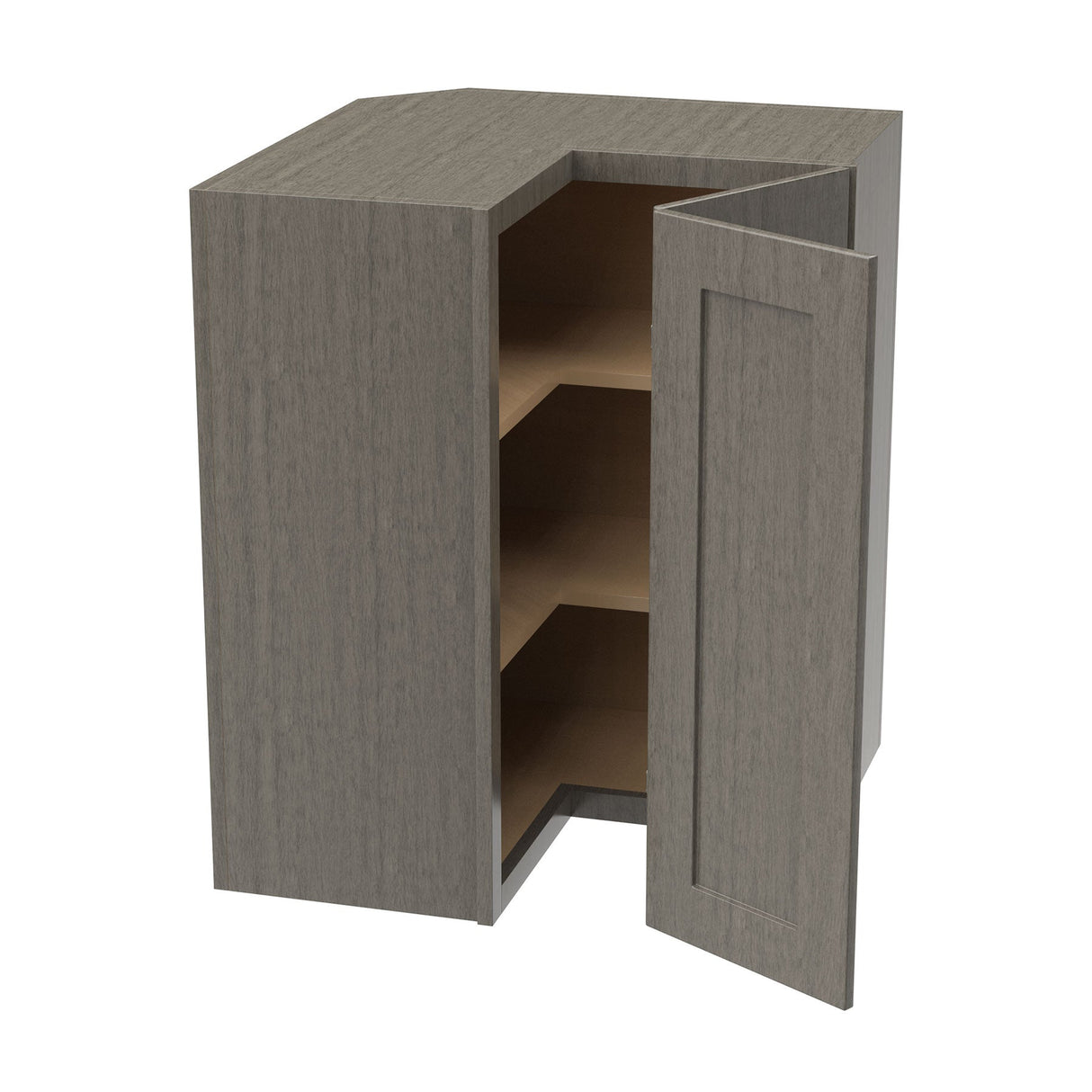 RTA - Elegant Smoky Grey - 30" High Corner Wall Cabinet | 24"W x 30"H x 12"D