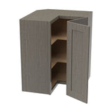 RTA - Elegant Smoky Grey - 30" High Corner Wall Cabinet | 24"W x 30"H x 12"D