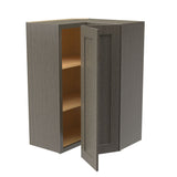 RTA - Elegant Smoky Grey - 36" High Corner Wall Cabinet | 24"W x 36"H x 12"D