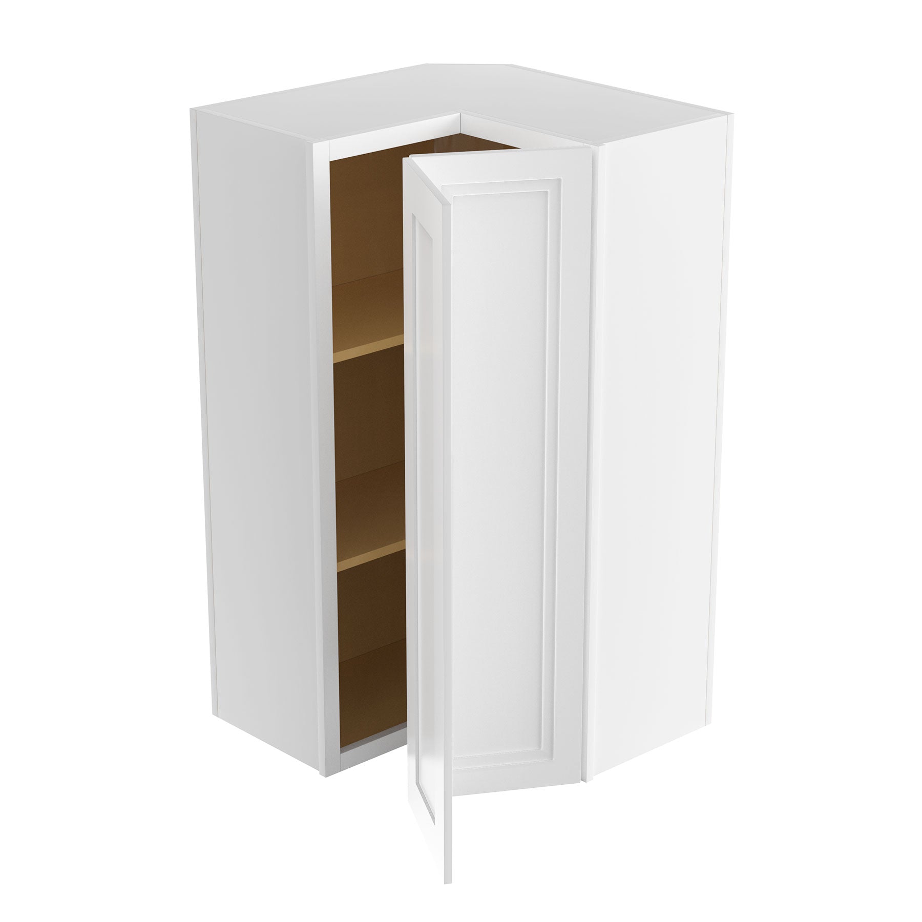 RTA - Fashion White - 42" High Corner Wall Cabinet | 24"W x 42"H x 12"D