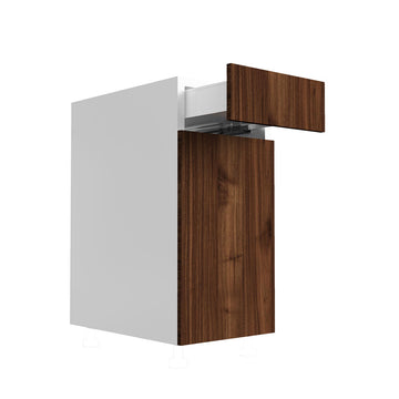 RTA - Walnut - Single Door Base Cabinets | 15"W x 34.5"H x 24"D