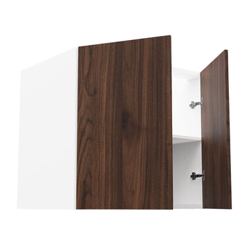 RTA - Walnut - Full Height Double Door Base Cabinets | 33"W x 34.5"H x 24"D
