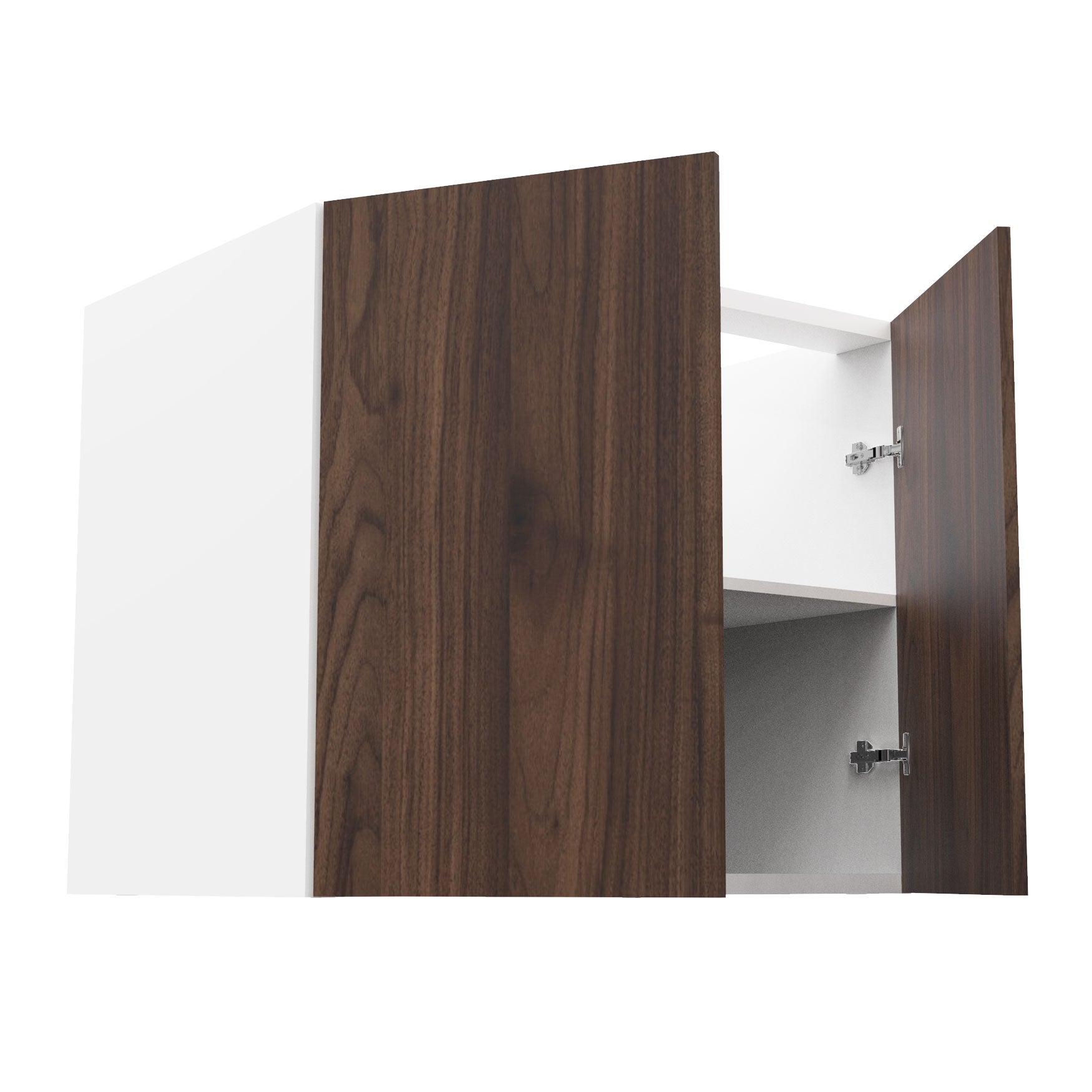 RTA - Walnut - Full Height Double Door Base Cabinets | 36"W x 30"H x 23.8"D