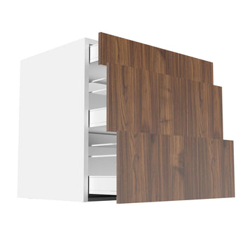 RTA - Walnut - Three Drawer Base Cabinets | 33