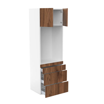 RTA - Walnut - Single Oven Tall Cabinets | 30"W x 90"H x 24"D