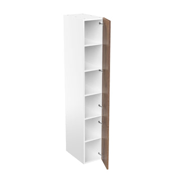 RTA - Walnut - Single Door Tall Cabinets | 15"W x 96"H x 24"D