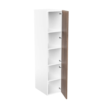 RTA Walnut Cabinet - Single Door Tall Cabinets | 18"W x 84"H x 23.8"D