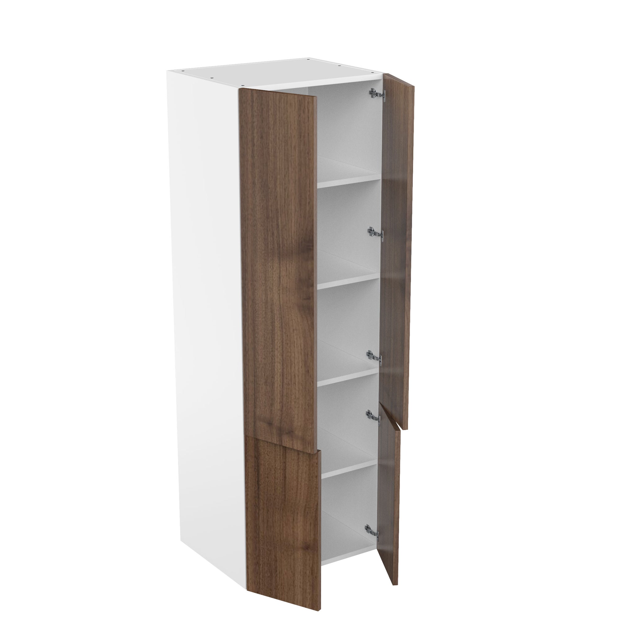 RTA - Walnut - Double Door Tall Cabinets | 30"W x 90"H x 23.8"D