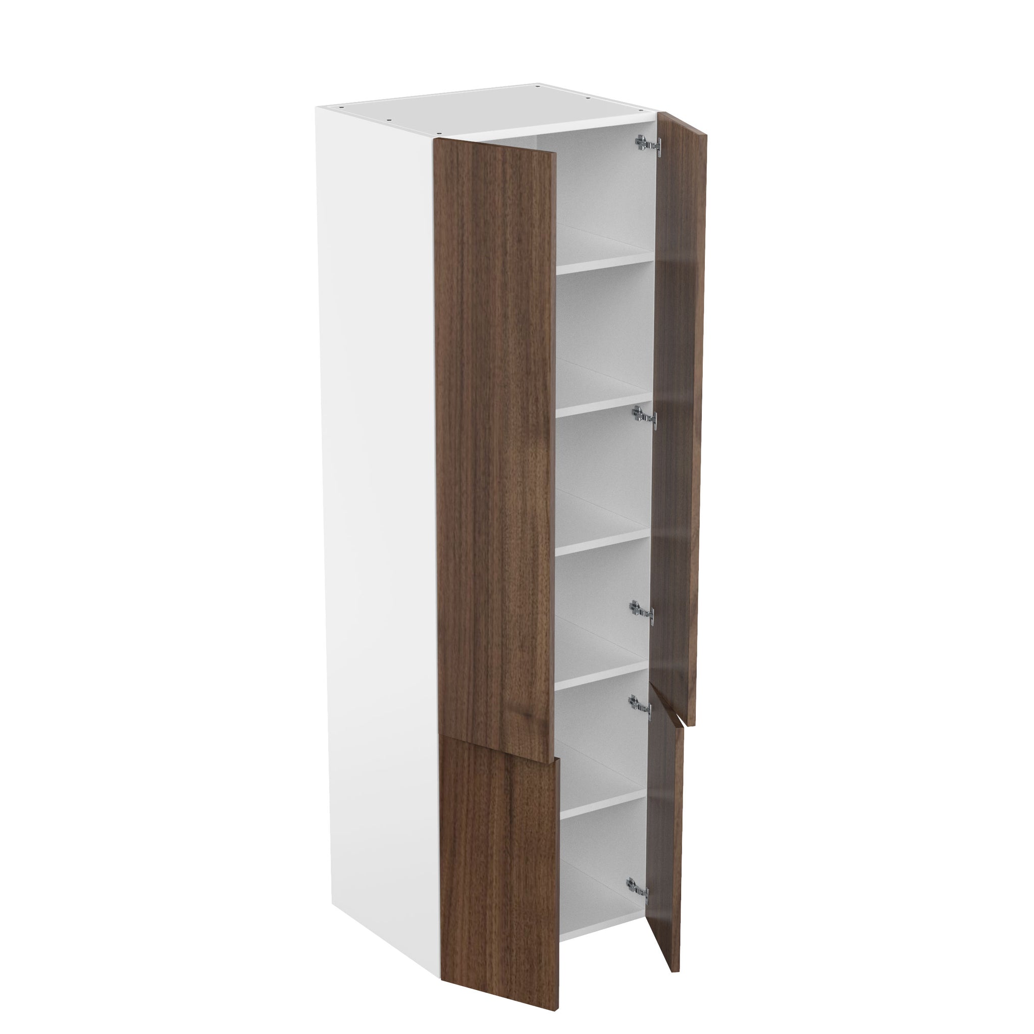 RTA - Walnut - Double Door Tall Cabinets | 30"W x 96"H x 24"D
