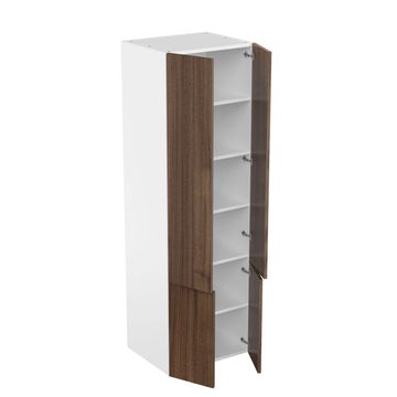 RTA - Walnut - Double Door Tall Cabinets | 30"W x 96"H x 24"D