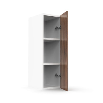 RTA - Walnut - Single Door Wall Cabinets | 9"W x 30"H x 12"D