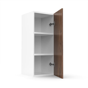 RTA - Walnut - Single Door Wall Cabinets | 12"W x 30"H x 12"D