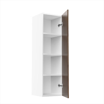 RTA - Walnut - Single Door Wall Cabinets | 12"W x 42"H x 12"D