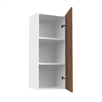 RTA - Walnut - Single Door Wall Cabinets | 15"W x 36"H x 12"D