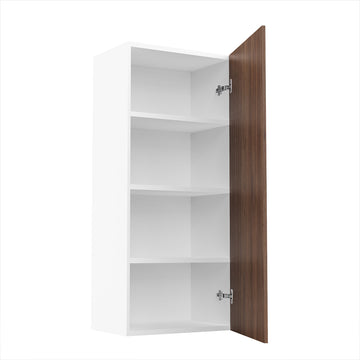 RTA - Walnut - Single Door Wall Cabinets | 18"W x 42"H x 12"D