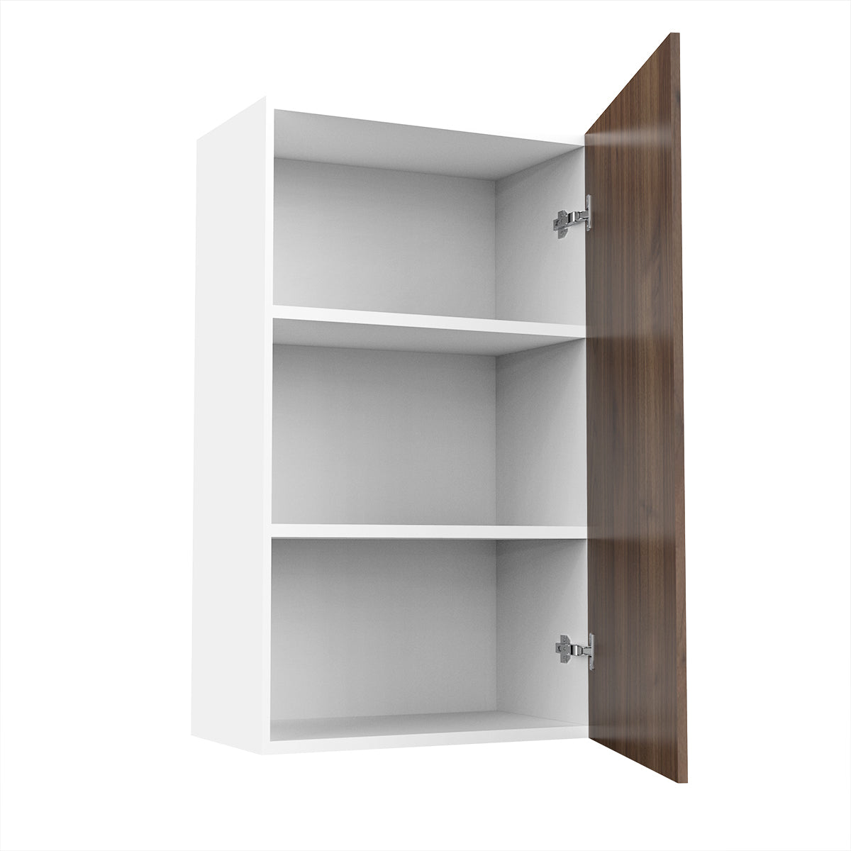 RTA - Walnut - Single Door Wall Cabinets | 24"W x 36"H x 12"D