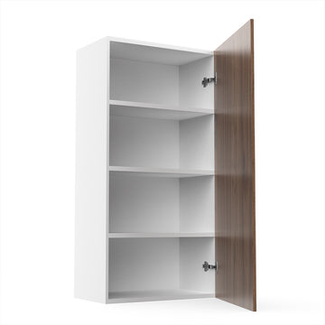 RTA - Walnut - Single Door Wall Cabinets | 21"W x 42"H x 12"D