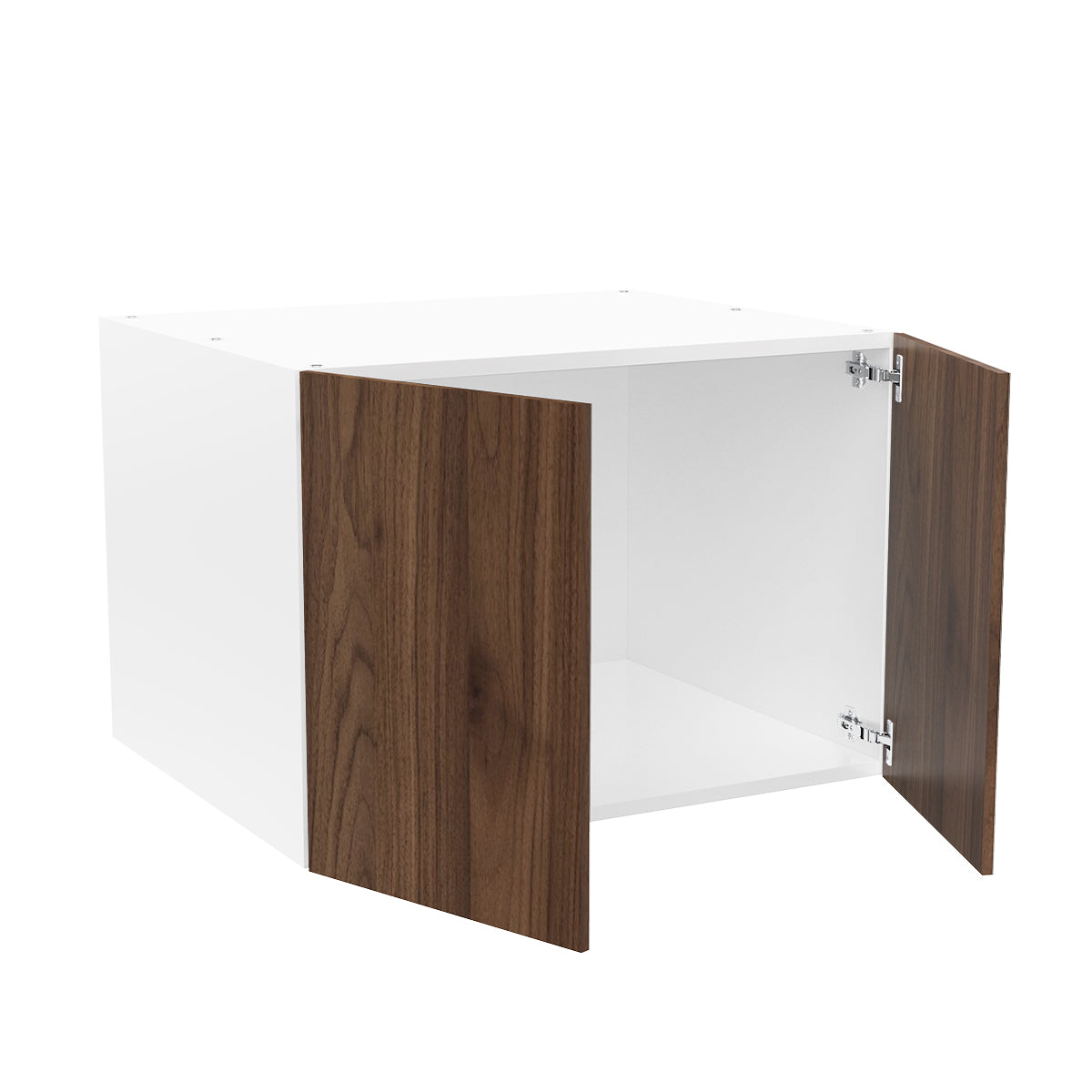 RTA - Walnut - Double Door Refrigerator Wall Cabinets | 30"W x 21"H x 24"D