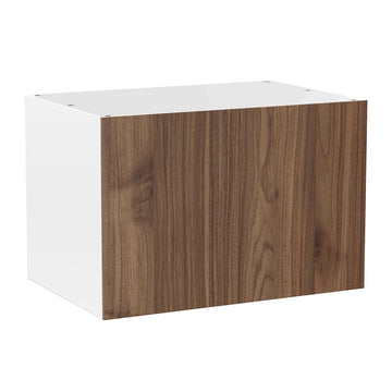 RTA - Walnut - Double Door Refrigerator Wall Cabinets | 30