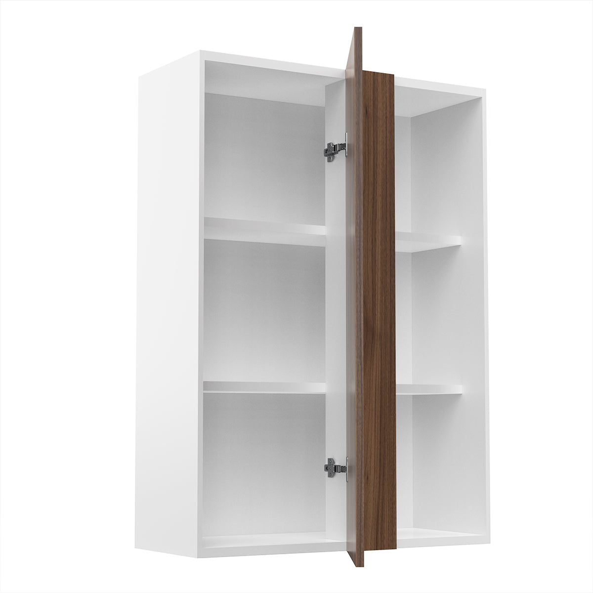 RTA - Walnut - Single Door Wall Cabinets | 30"W x 42"H x 12"D
