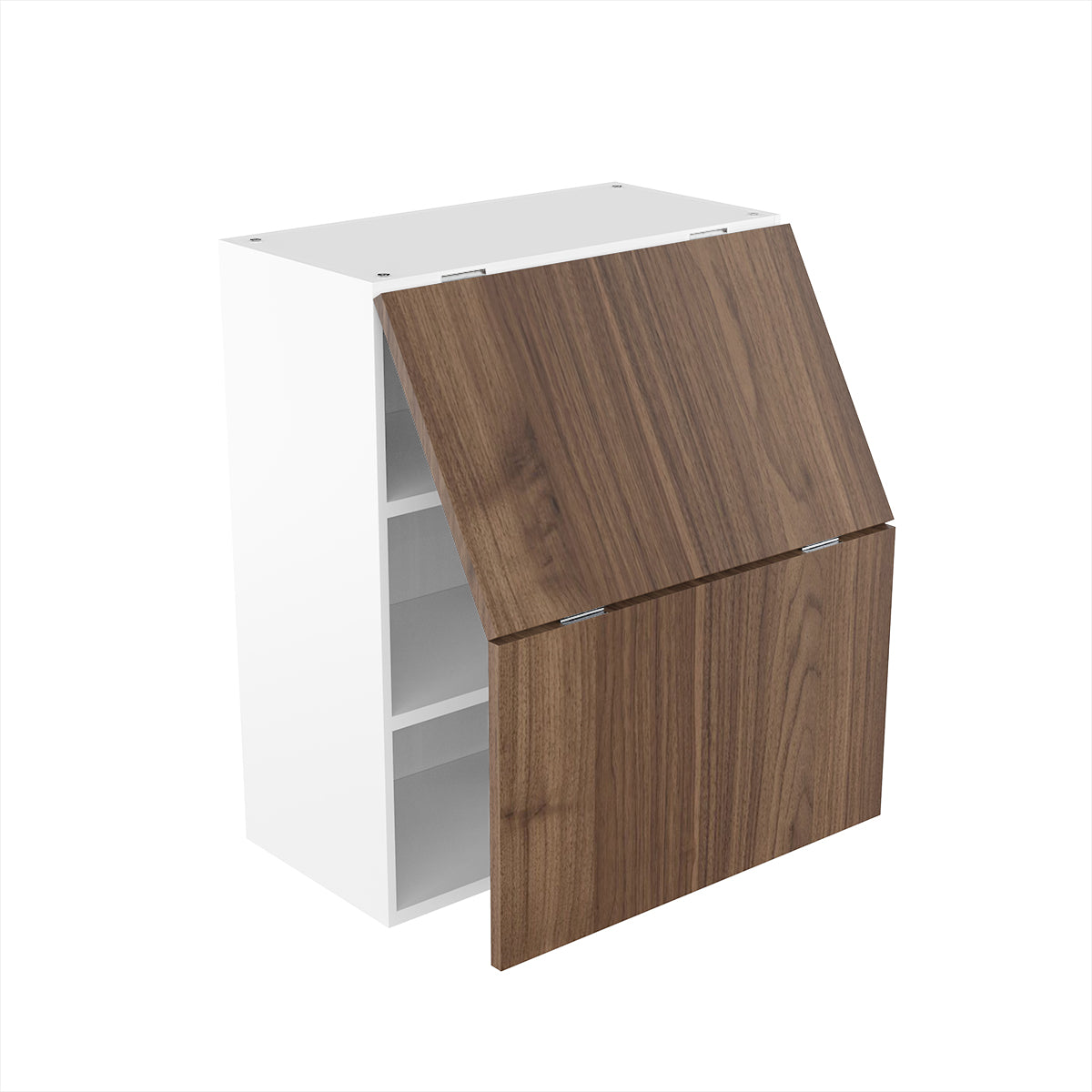 RTA - Walnut - Bi-Fold Door Wall Cabinets | 24"W x 30"H x 12"D