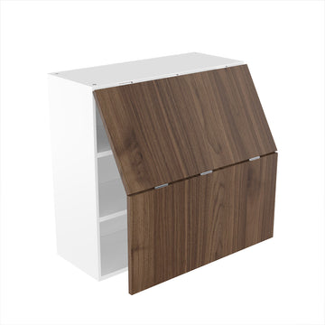 RTA - Walnut - Bi-Fold Door Wall Cabinets | 30"W x 30"H x 12"D