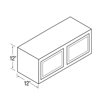 12 inch Wall Cabinets - Glenwood Shaker - 30 Inch W x 12 Inch H x 12 Inch D