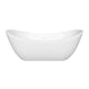 Sky 67 in. Classic Series Acrylic Freestanding Soaking Bathtub in Glossy White with Chrome-Plated Drain Cover & Pop Up-Overflow Hole