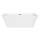 Liberty 67 in. Classic Series Acrylic Freestanding Soaking Bathtub in Glossy White with Chrome-Plated Drain Cover & Pop Up-Overflow Hole