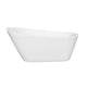 Allure 67 in. Acrylic Freestanding Soaking Bathtub in Glossy White with Chrome-Plated Drain Cover & Pop Up-Overflow Hole