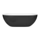 Flora 67 in. Classic Series Acrylic Freestanding Soaking Bathtub in Glossy Black Outside & Glossy White inside with Chrome-Plated Drain Cover & Pop Up-Overflow Hole