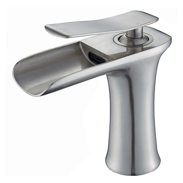 Single Hole Single Handle Bathroom Faucet W/ Drain Assembly - Brush Nickel