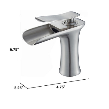 Single Hole Single Handle Bathroom Faucet W/ Drain Assembly - Brush Nickel