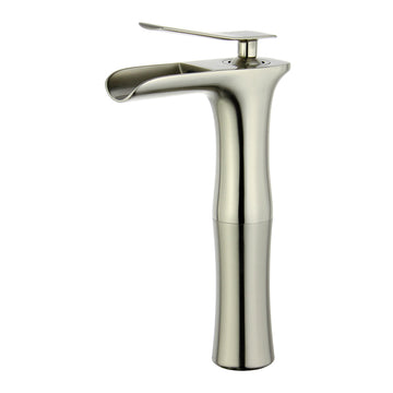 Single Hole Single Handle Bathroom Faucet with Drain Assembly Pre-Drilled Single Faucet Hole - Brushed Nickel