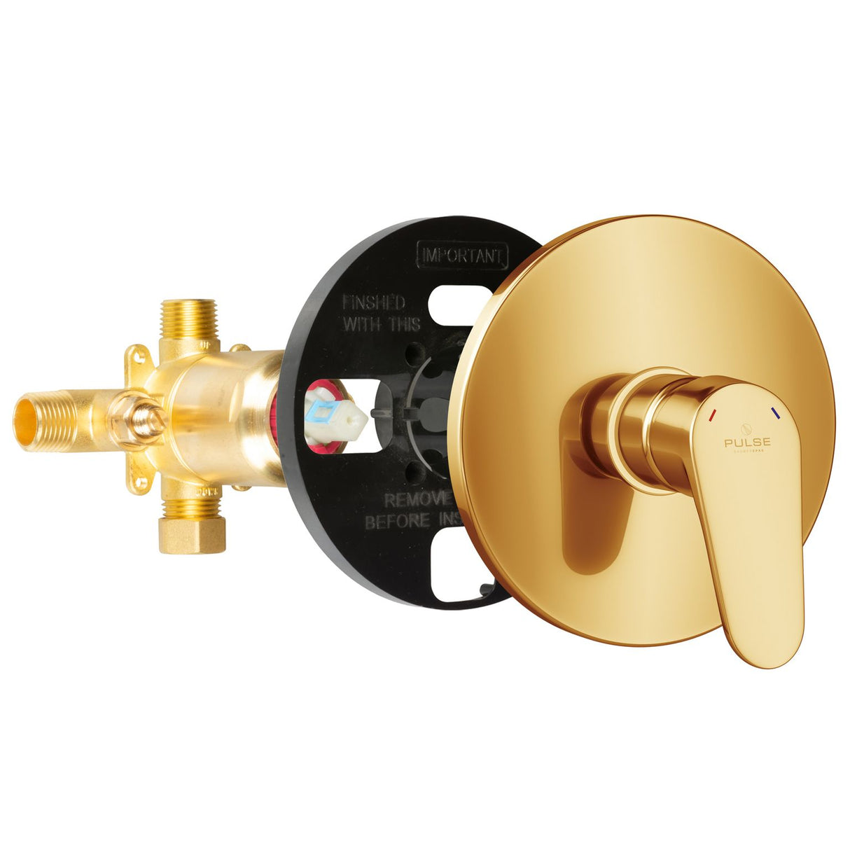 Tru-Temp Mixing Valve, Pressure Balance Rough-In Valve Trim Kit, Round, 1/2" NPT