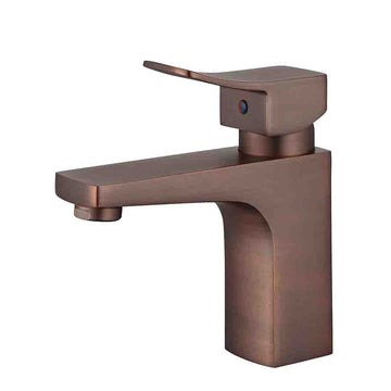 Single Hole Single Handle Bathroom Faucet W/ Drain Assembly Chrome Glossy Black - Brown Bronze