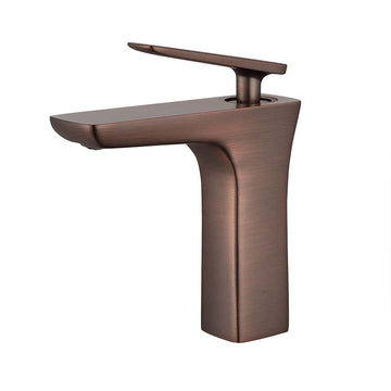 Single Hole Single Handle Bathroom Faucet W/ Drain Assembly Oil Rubber Black - Brown Bronze