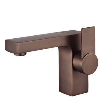 Single Hole Single Handle Bathroom Faucet With Drain Assembly Brass - Brown Bronze