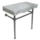 Imperial 36" x 19" Ceramic Console Sink with Stainless Steel Legs