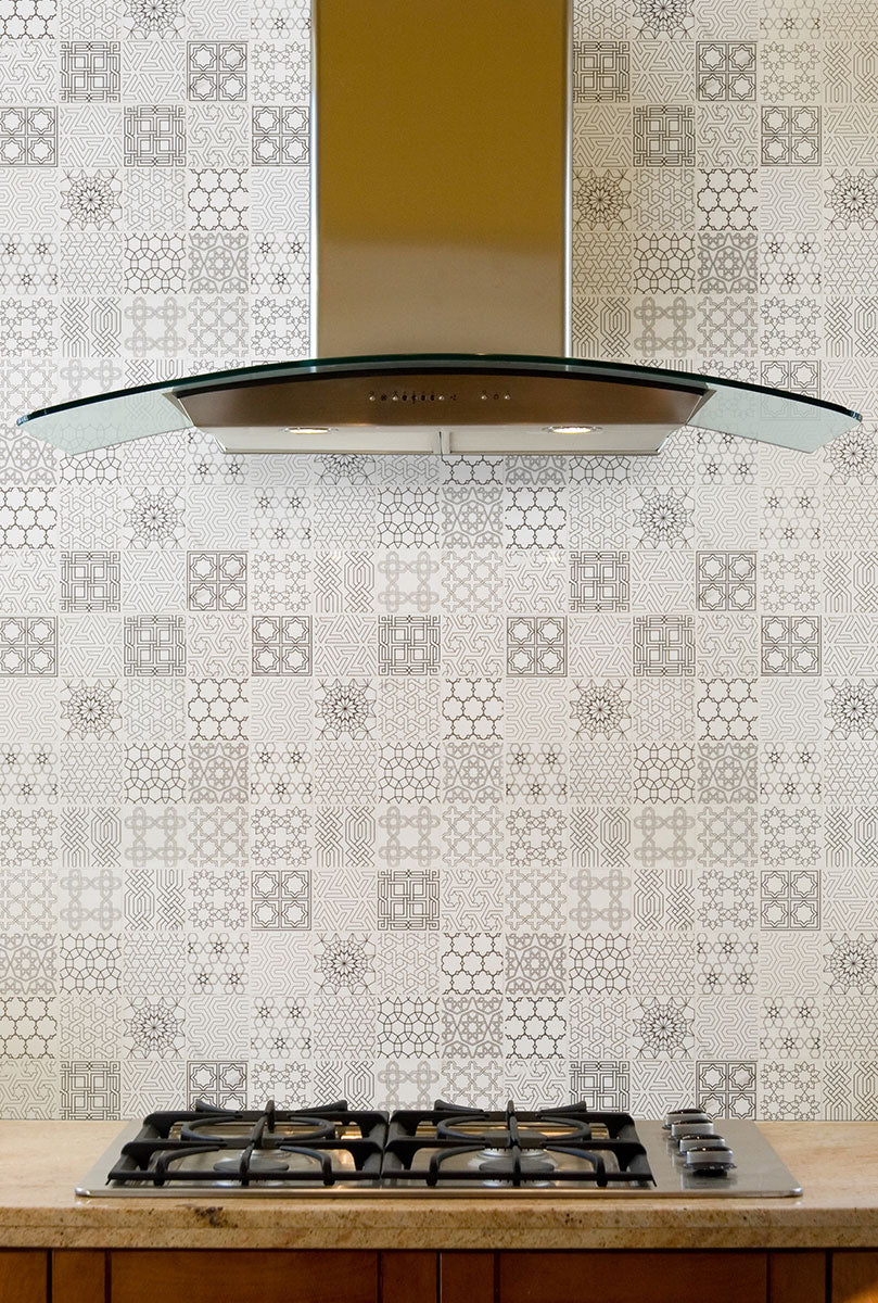 12" X 12" Abani Stak Encaustic Marble Mosaic Wall Tile (9.7SQ FT/CTN)